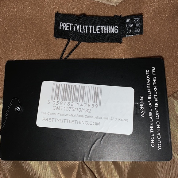 Pretty little things plus premium maxi panel detailed coat - Picture 5 of 6